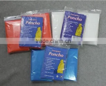 LOGO Printed Promotional PE Disposable Raincoat