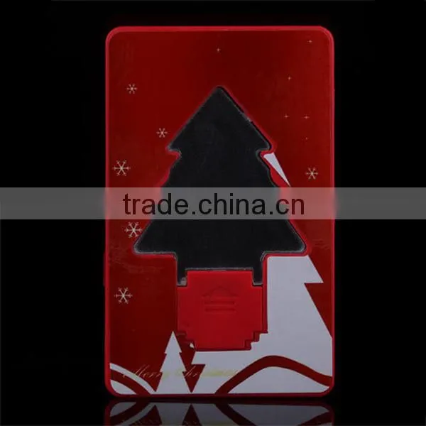 New Arrived Portable Pocket Christmas Tree LED Card Light Lamp