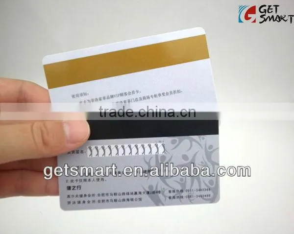 Latest Beautiful Card!! Best Quality SGS Approval Gold Silk-Screen Printing Magnetic Strip PVC Business Card