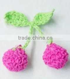 handmade crochet fruit motif for garment