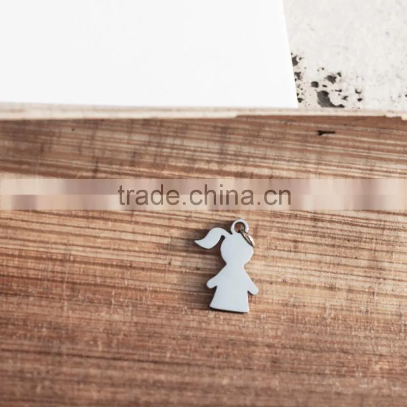 Stainless Steel little Girl Charm Baby Girl Pendant Little Girl Shaped Pendant for sale