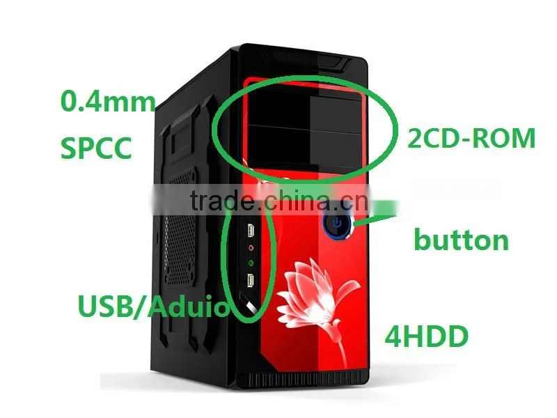 various color fancy computer case for desktop
