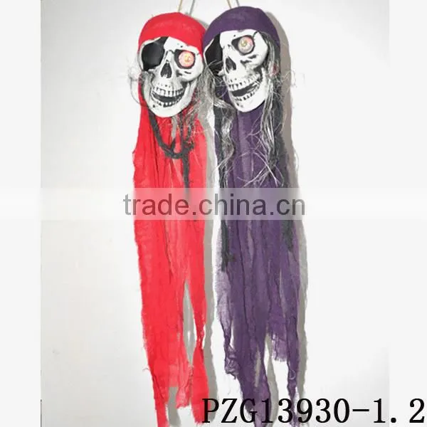 Foam haning skull faces halloween decor