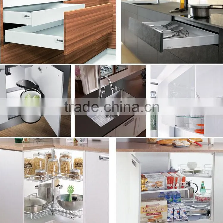 FREE 3D rendering prefab MDF kitchen cabinet with kitchen island