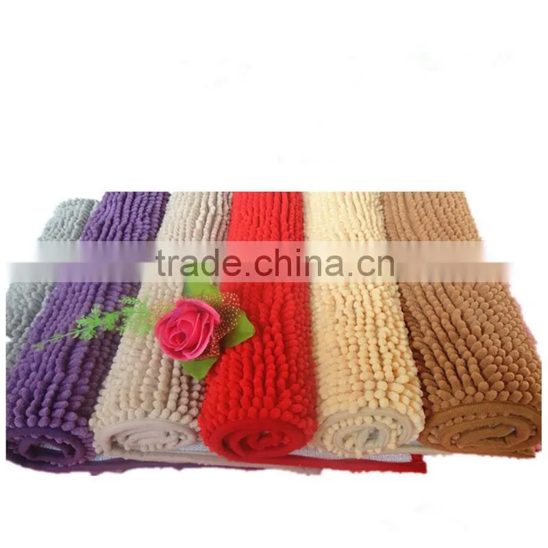 Hand tufted chenille carpet