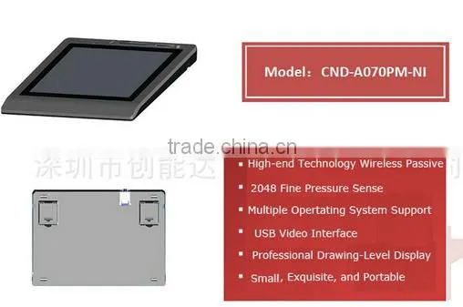 7" 2048LPI Pen Input Open Frame LCD Touch-Screen Industrial Display