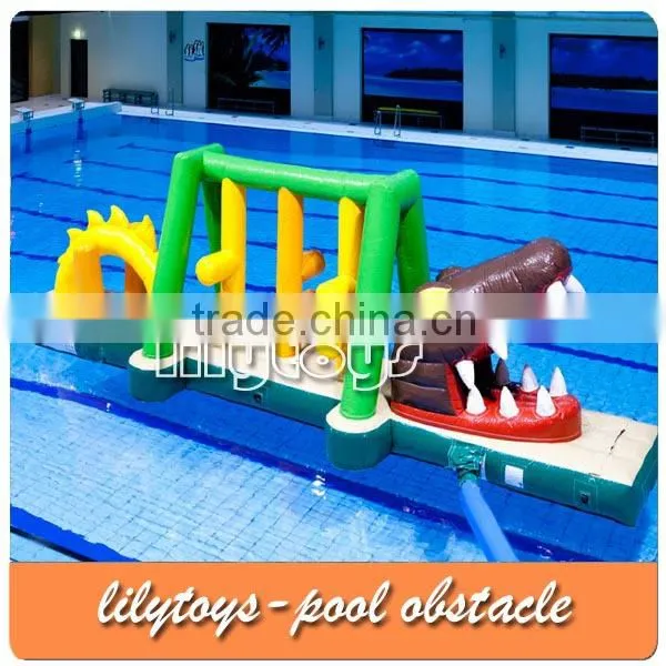 crazy inflatable pool obstacles, inflatable floating obstacle, inflatable water obstacle course