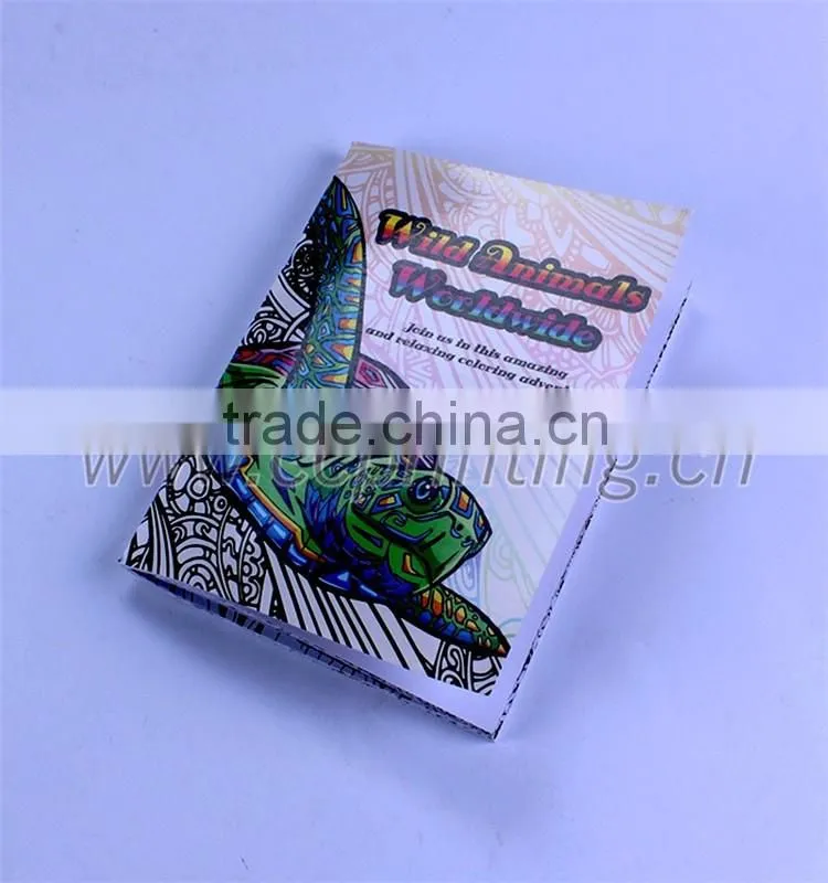 2015 Offset printed foldable adult coloring book