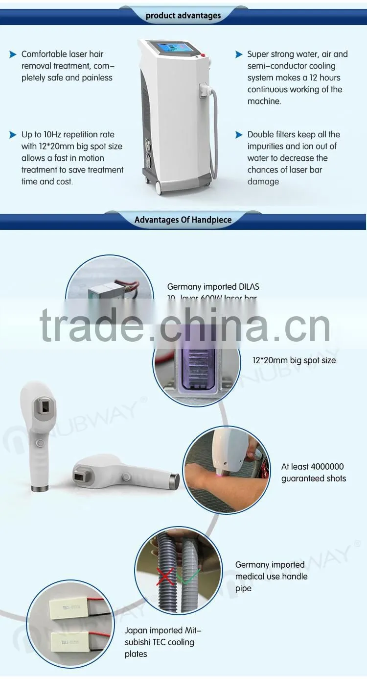 Hot ! 808nm diode laser men body hair removal machine