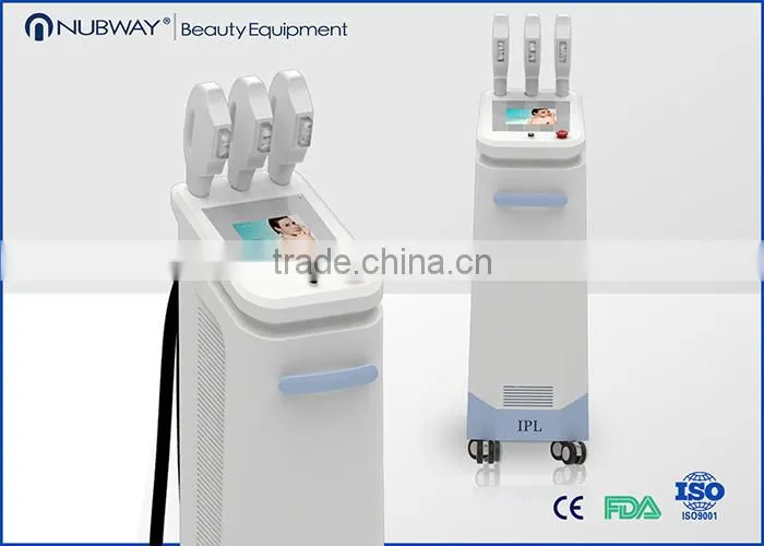 TOP SALES!! NUBWAY new design good quality 3 handles ipl handpiece skin treatment system for sale