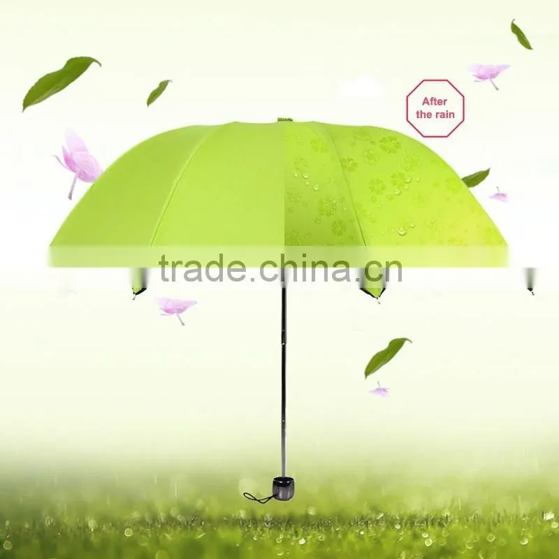 promotional anti uv sun umbrella with change color