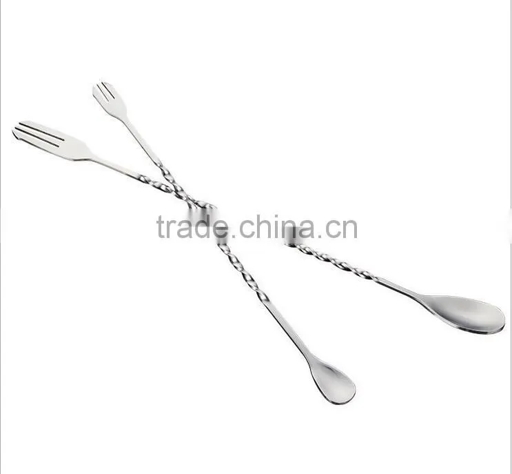 drink coffee cocktail spoon stainless steel stirrer for bar