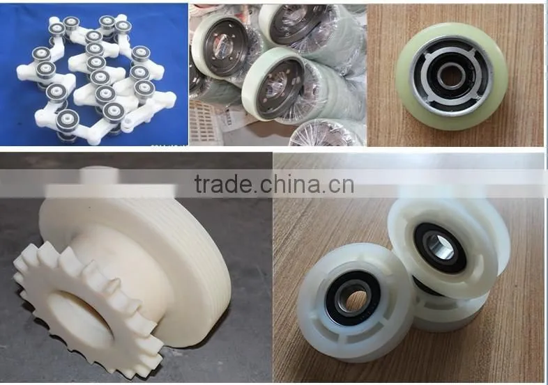 Excellent quality competitive price White lift hanger roller for elevator (size:109*31*6204)