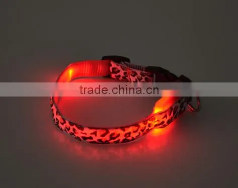 2017 Hot pure color LED Dog safety Collar Top Quality Pet Product