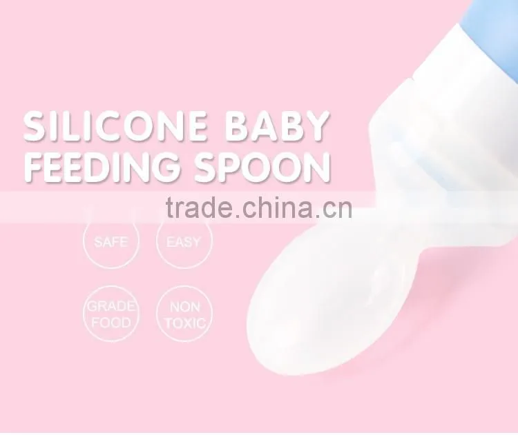Hot sale non-toxic bpa free silicone baby feeding cuchara