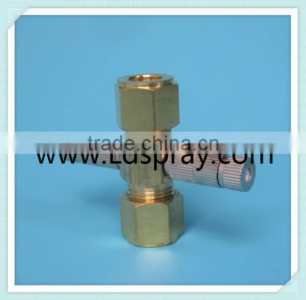Brass threaded ferrule type 3/8 through connector with one two holes