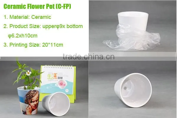 New Arrivals Sublimation Print Mini Indoor Ceramic Flower Pot