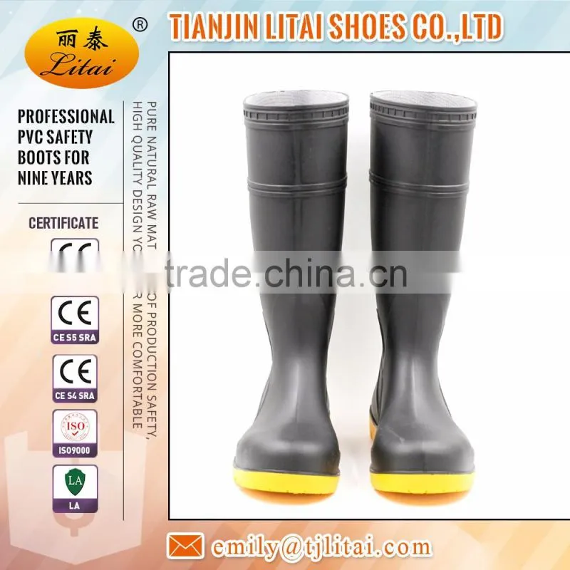 Cheap Steel Toe Safety High Heel PVC Gumboots