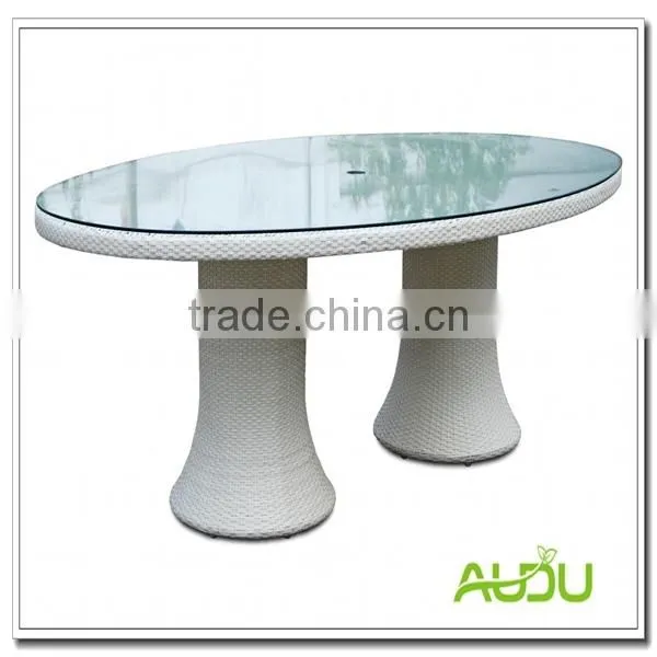 Wedding Dining Table,White Wedding Oval Dining Table With Glass