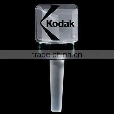 logo engraved crystal wine stopper bottle stopper
