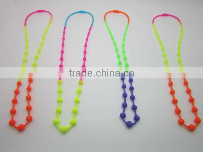 Hot Sell Rainbow Silicone Girl Cross Necklace