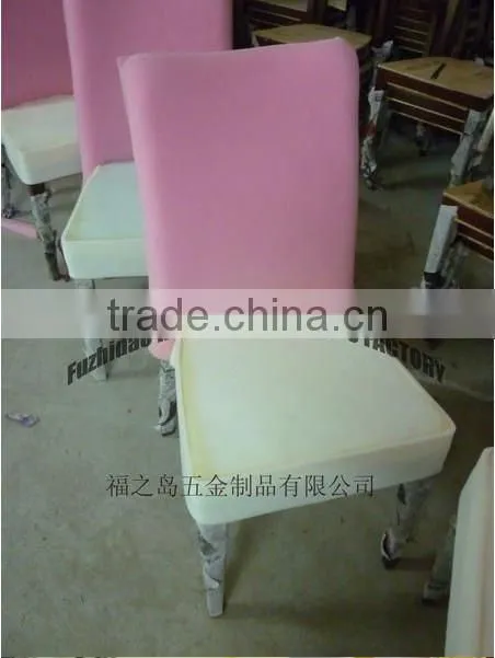 Coffee hall restaurant chairs with high density sponge metal frame chair