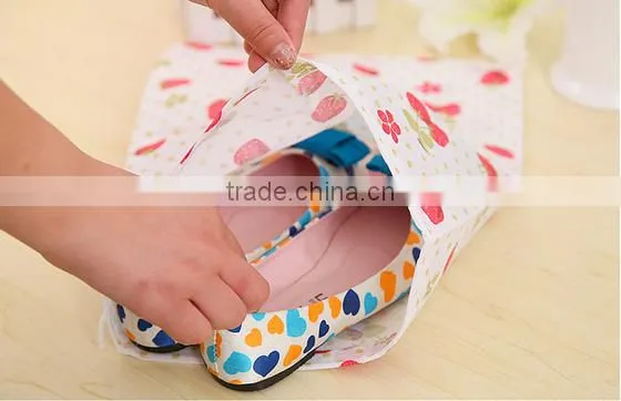 Q1117 Travel Portable Rope pulling dust bag for shoes