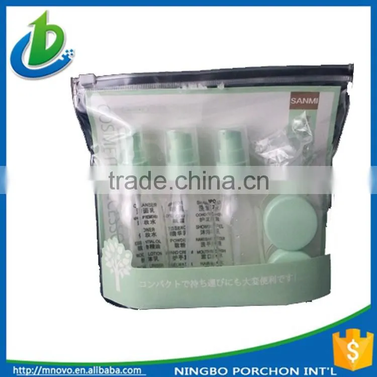2016 new cheap hot sale plastic travel bottle set