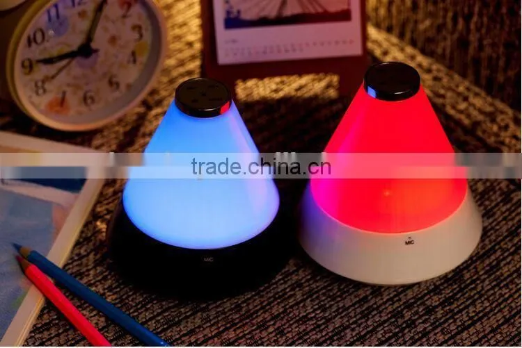 2015 LED Colorful LED Light Bluetooth Speaker 360 Degree Super Bass 3D Sound BT Speaker With FM Radio