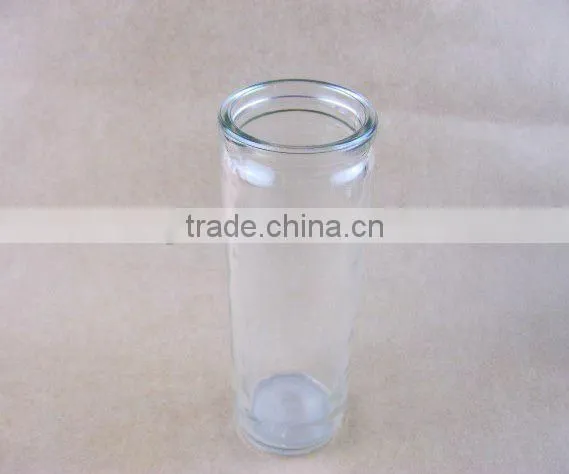 clear glass wax cylinder / glassware