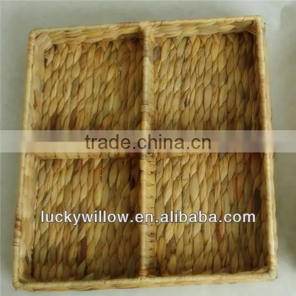 3pcs rectangle seagrass storage basket for garden