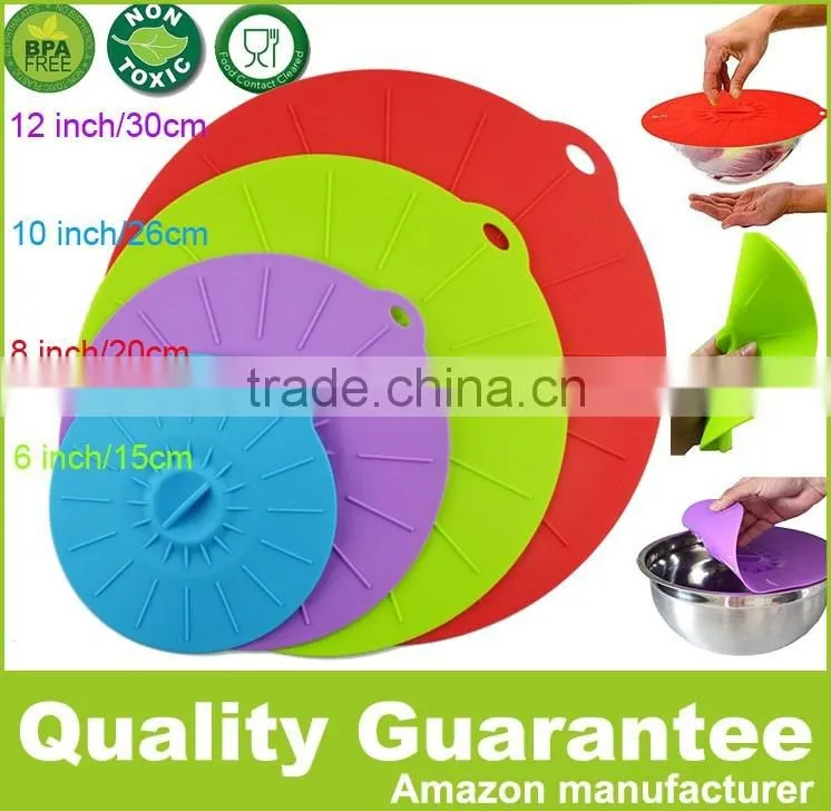 anti-slip food lid silicone suction lids