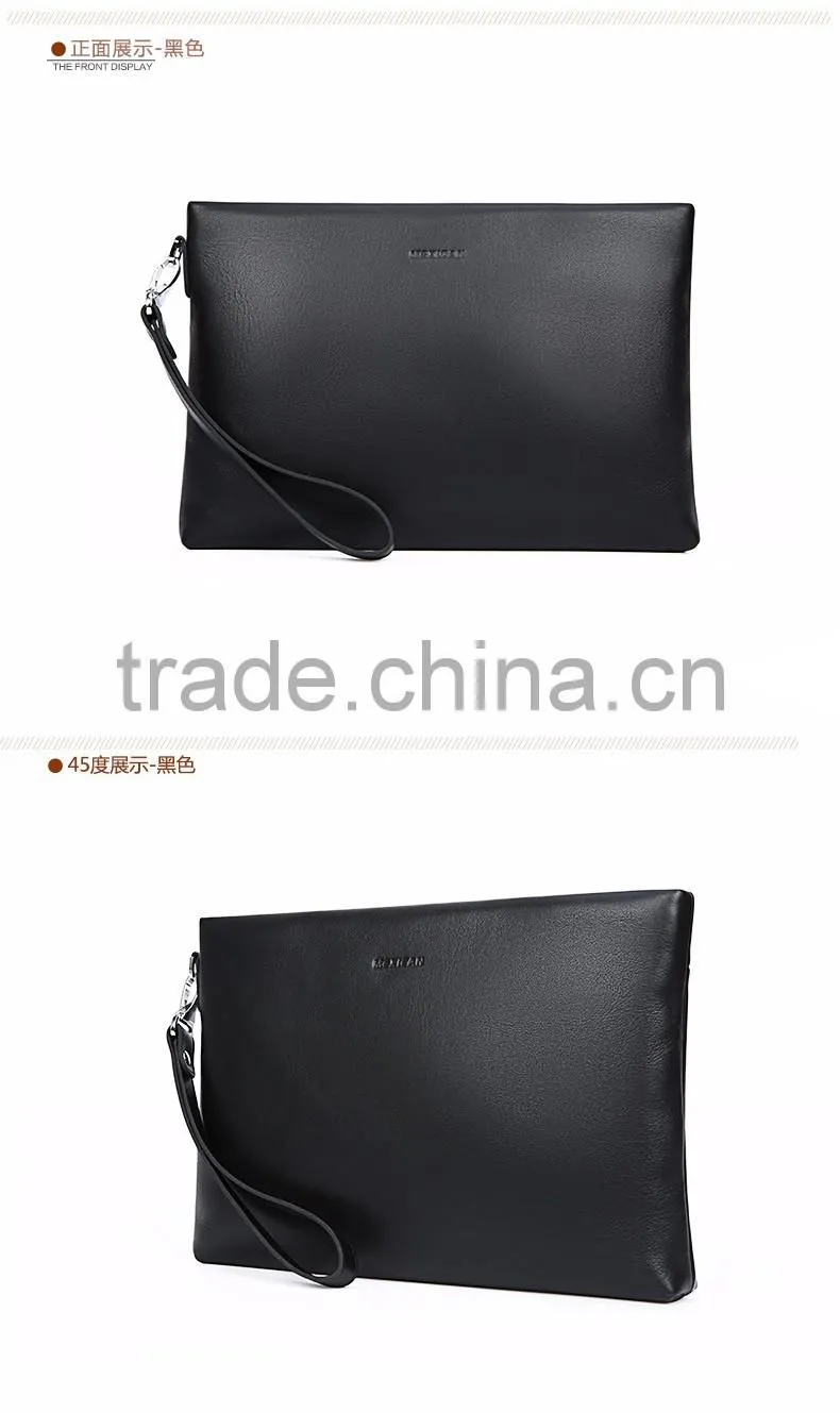 Full Grain Men Genuine Leather Clutch Purse Men Business Clutch Hand Bag Cowhide Wallet