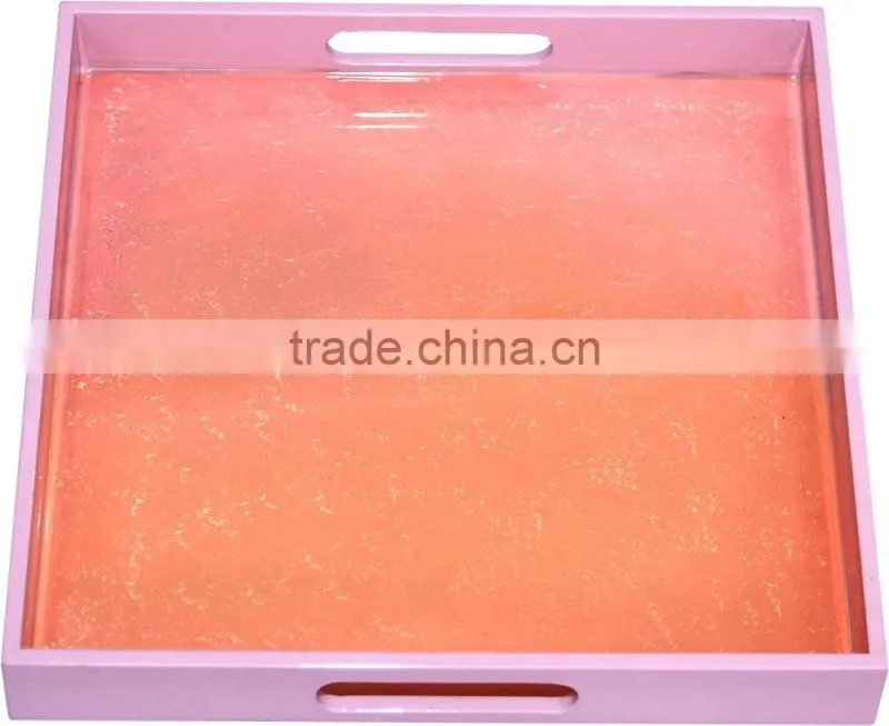 Square lacquered serving tray