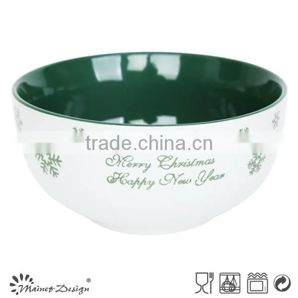 ceramic salad bowls/ceramic christmas bowls