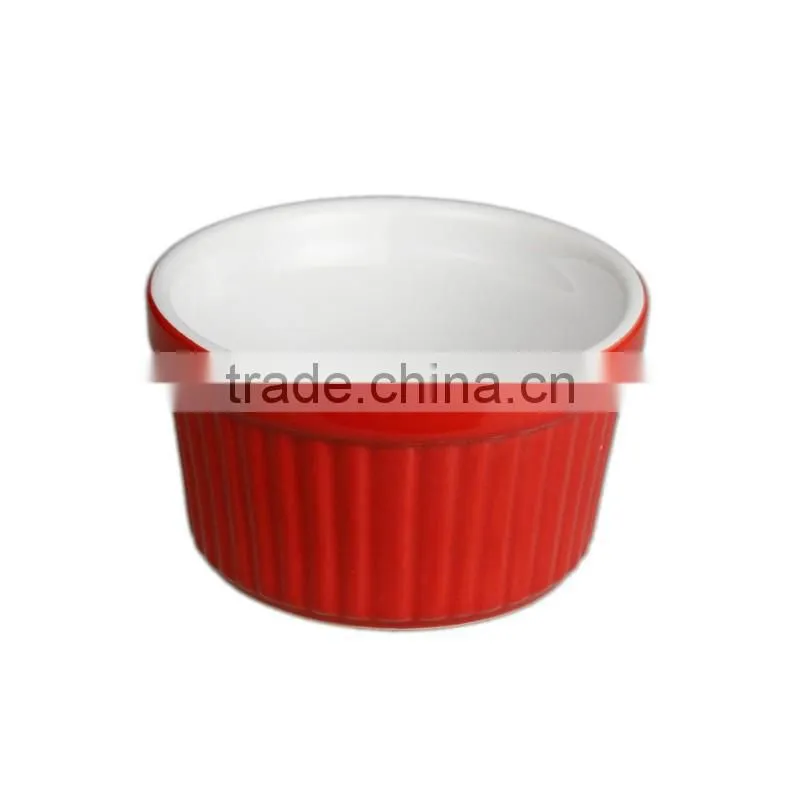 9cm ceramic souffle ramekin dish