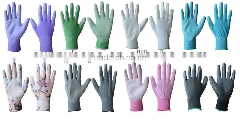 2016 Hot Sale DMF Free PU ladies garden gloves