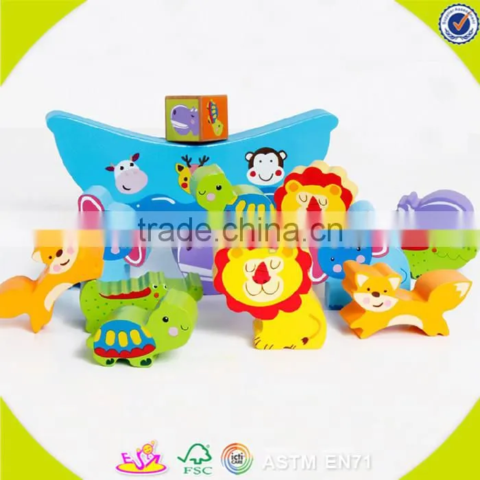 Wholesale creative wooden balance scale toy teaching aid wooden balance scale toy W11F008