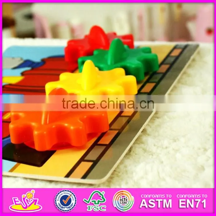 2016 new design cartoon wooden baby toy W01B030