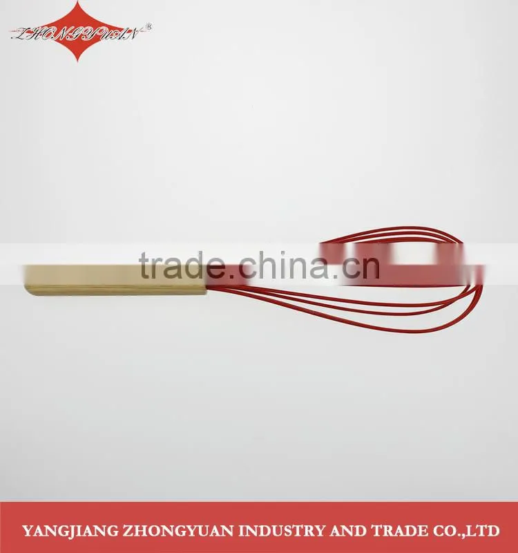 11.5" stainless steel handle silicone coated egg whisk