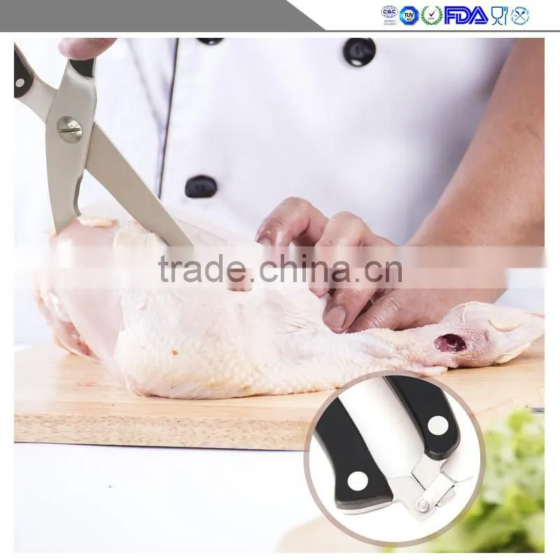 Kitchen scissors cuts - heavy duty stainless steel spring - - great poultry, fish, chicken, beef, barbecue, herbs and plastic
