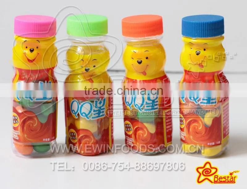 Lovely Bear Shaped Bottle Colorful Crisp Chocolate Bean