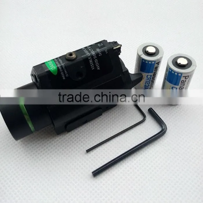Tactical hunting green laser sight and 200 lumen CREE Q5 LED light combo with strobe laser