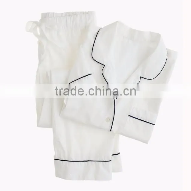 Cheap Pajama Sets Vintage Plain Dyed Custom Made Short-Sleeve Wholesale Pajama Set Women