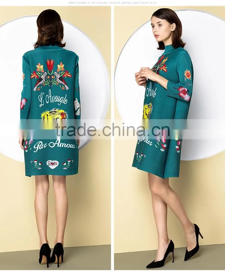 Factory direct women colorful printing polyester fabric dresses