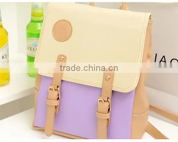 New Women's Retro College Sweet Shoulder Bag Synthetic Leather Backpack SV008057#