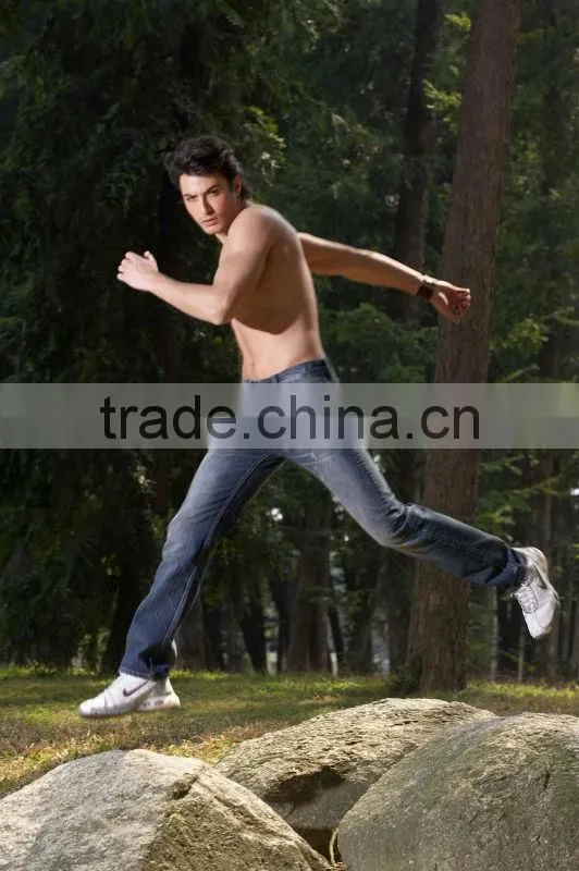 healthy and comfy quality men's denim jeans pants