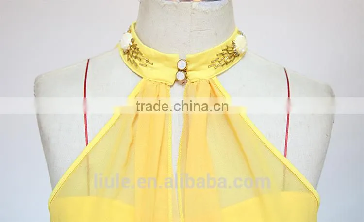nail beaded cardigan loose assorted colors printing irregular hem sleeveless chiffon cloak for women