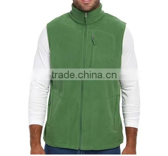 Newest Basic Fit fleece vest secure-zip 100% polyester Micro Fleece popular hottest christmas SPORT VEST for men