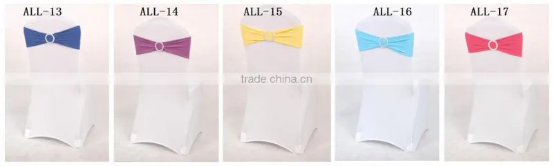 spandex lycra chair bands elastic chair sash with buckle for wedding